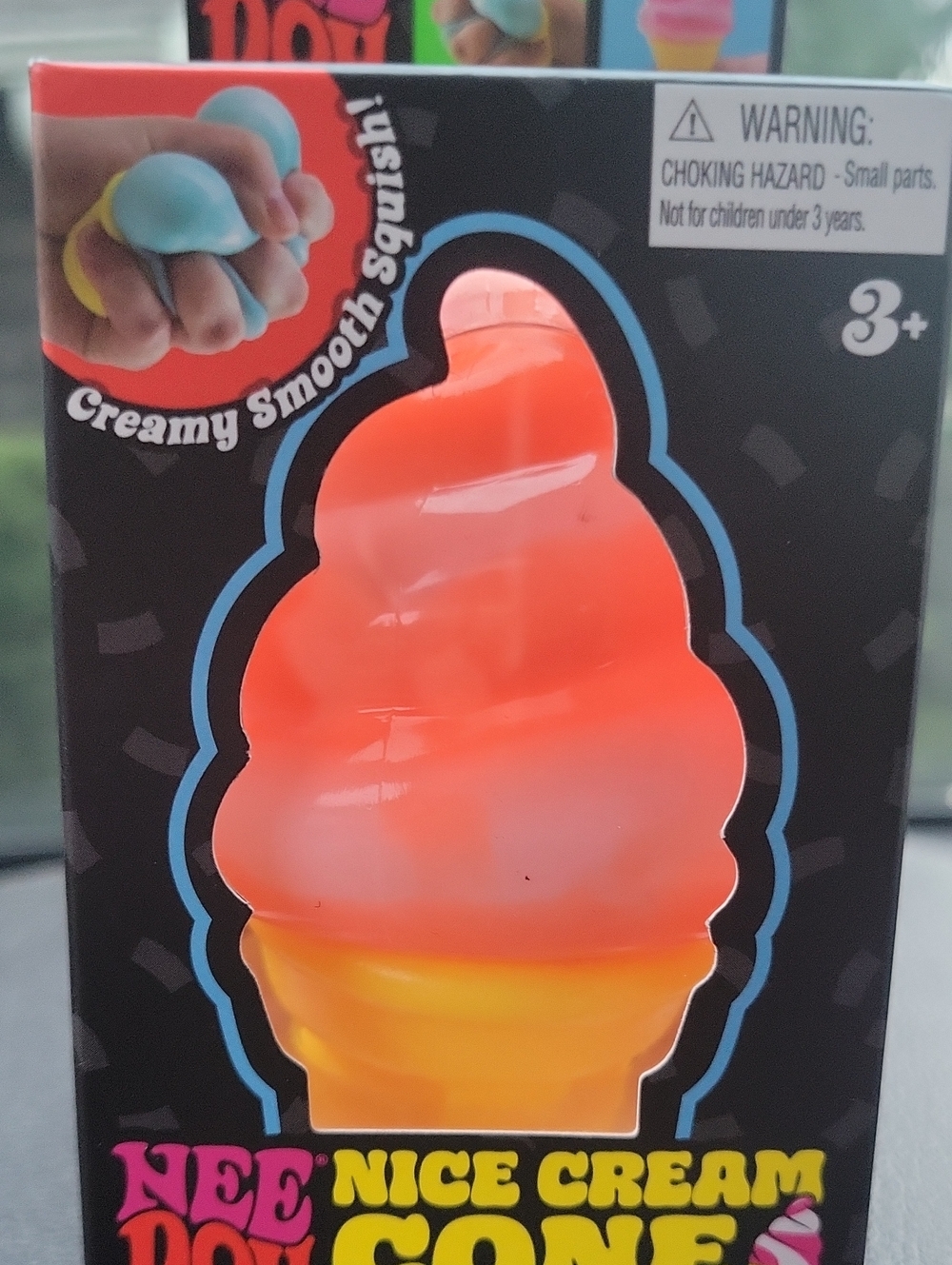 Nee Doh Nice Cream Cone Squishy Toy - Orange
